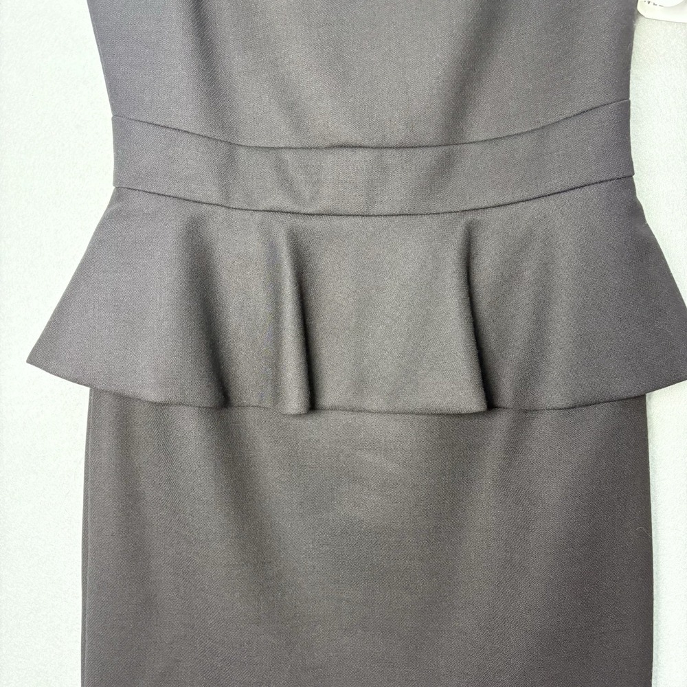 Alice + Olivia Sleeveless Peplum Dress Small Black Wool Lined Wedding Party NWT - Picture 3 of 15